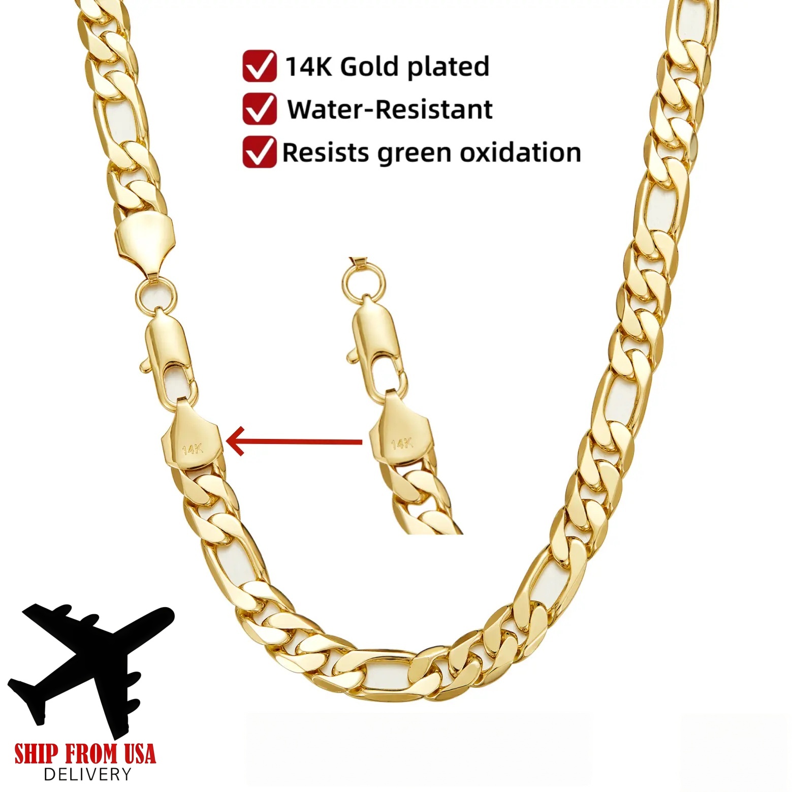 Cuban Link Chain 12Mm - 14K Gold Plated 3:1 NK Cuban