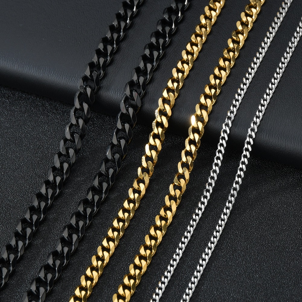 Cuban Link Chain 12Mm - 1 piece Size 3.6mm/5mm/7mm Men's Necklace