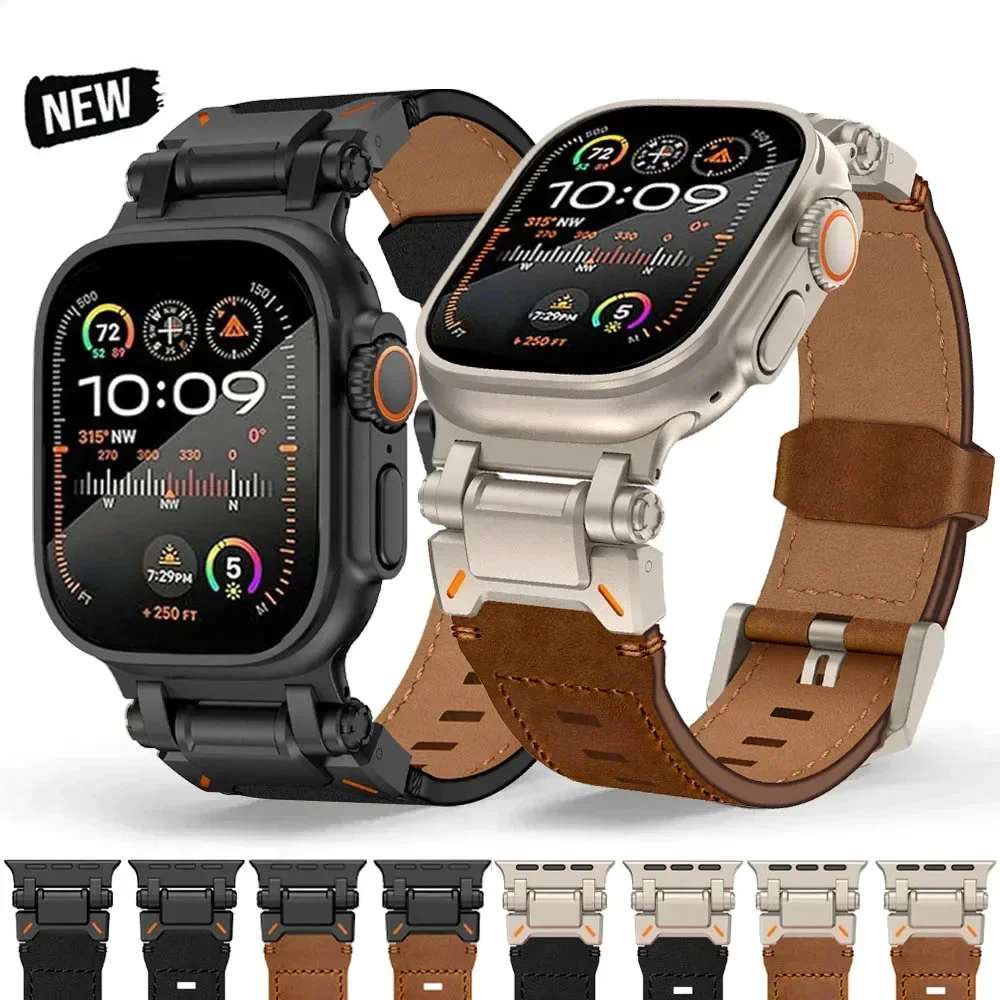 Bracelets - Leather Strap for Apple Watch Ultra