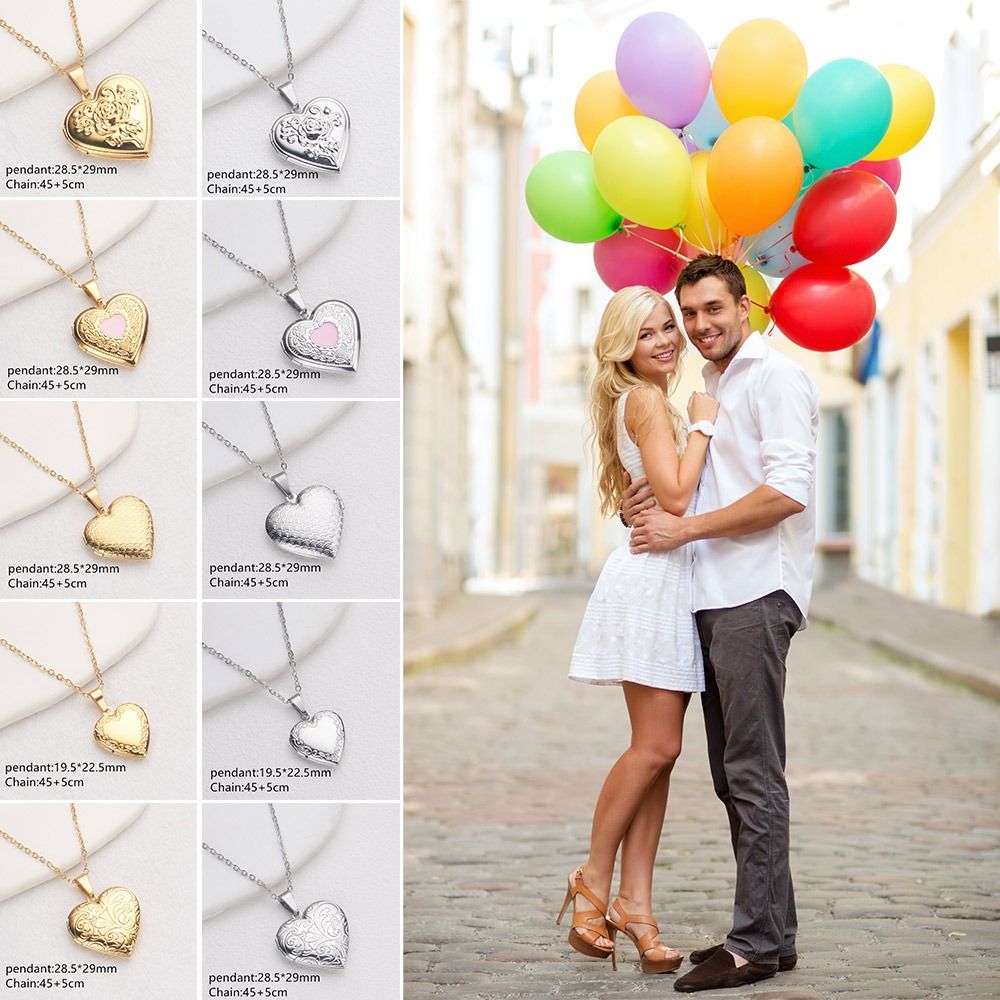 Heart Locket Necklace Photo - DIY Necklace Photo Picture Locket Necklace