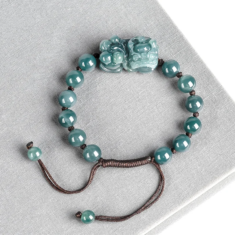 Bracelets - Burmese Jadeite Pixiu Bracelets Bangle Blue