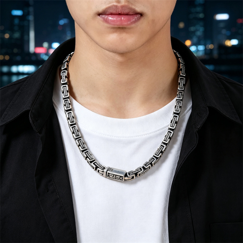OUYADI 925 Sterling Silver Ret - 925 Sterling Silver Chain Necklace Men recension och pris