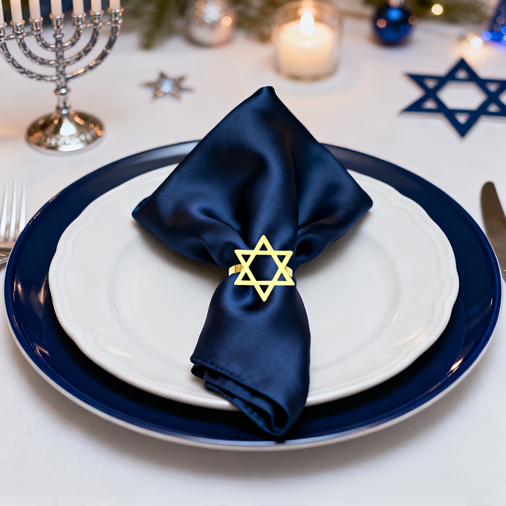 6Pcs Hanukkah Menorah Napkin R - Rings recension och pris
