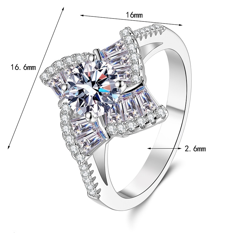 Apaison Sparkling 1 Carat D Co - Moissanite Engagement Ring 1 Carat recension och pris