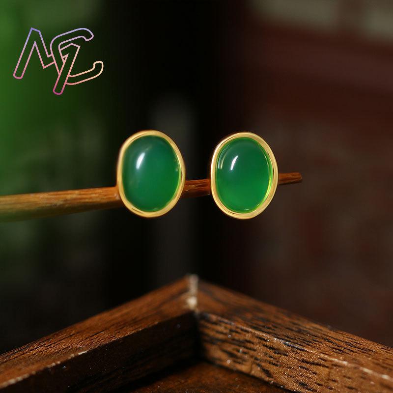 Green Natural Jade Earrings Ta - Earrings recension och pris