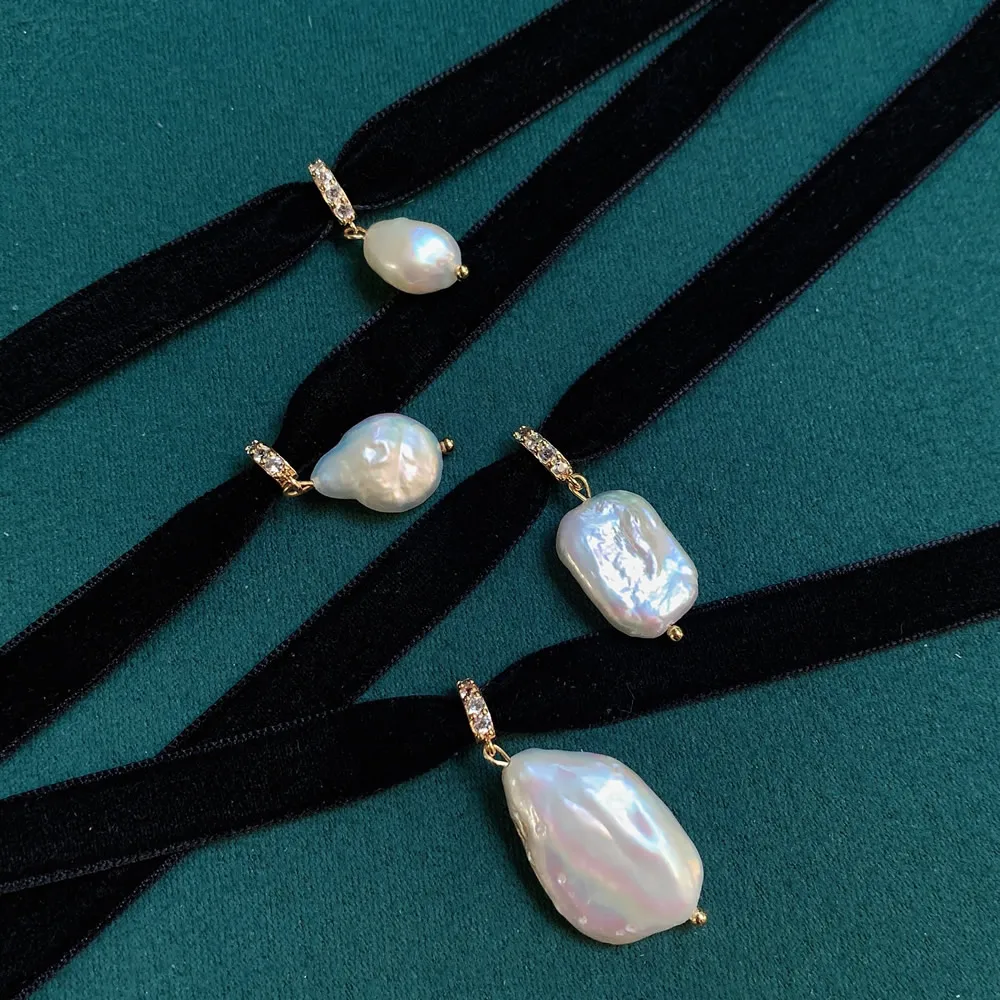 Black Velvet Ribbon Choker Irr - Pearl Choker Necklace Vintage recension och pris