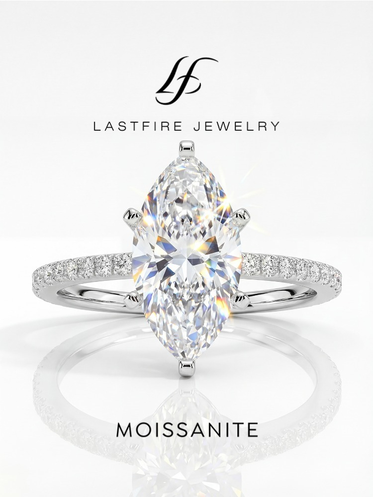 Real 2ct Real Moissanite Diamo - Moissanite Engagement Ring 1 Carat recension och pris