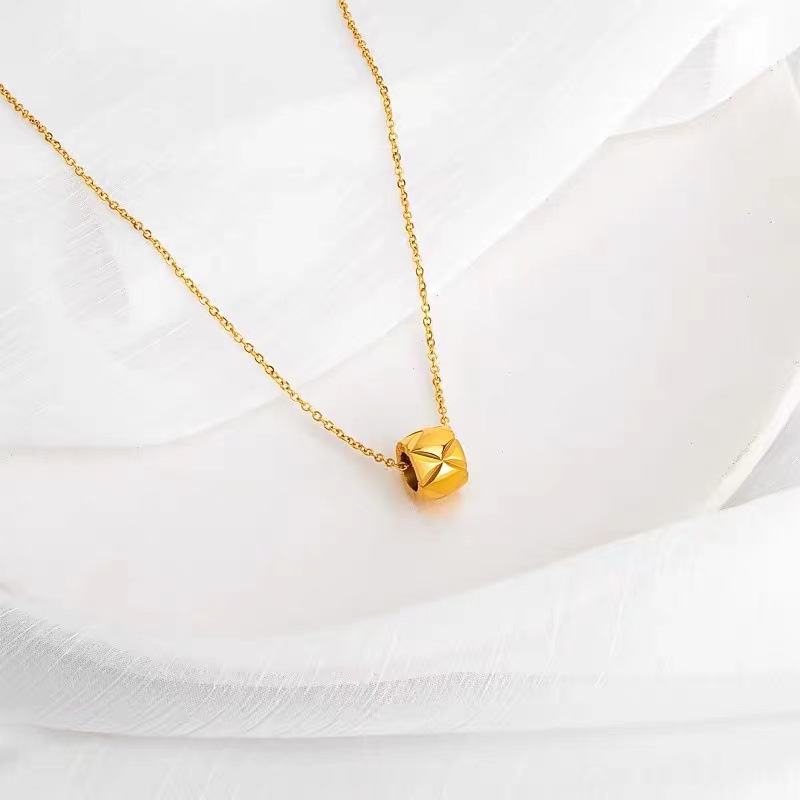 Luxury Golden Rhombus Cross Ci - Cross Pendant Necklace Gold recension och pris