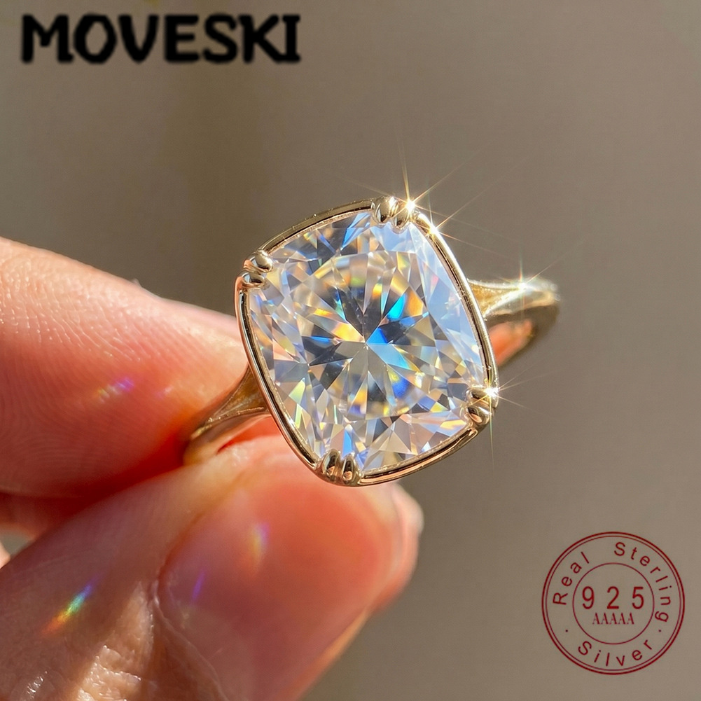 S925 Sterling Silver 1 Carat S - Moissanite Engagement Ring 1 Carat recension och pris