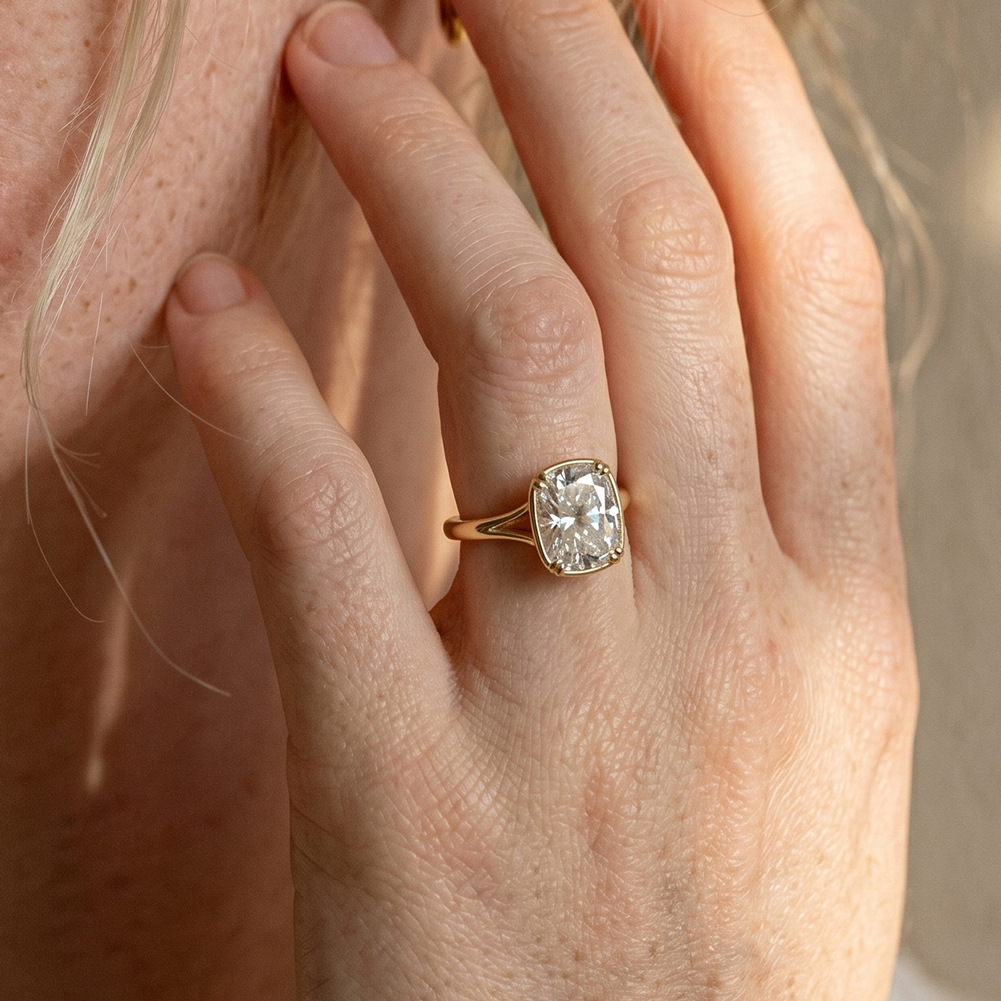 S925 Sterling Silver 1 Carat S - Moissanite Engagement Ring 1 Carat recension och pris