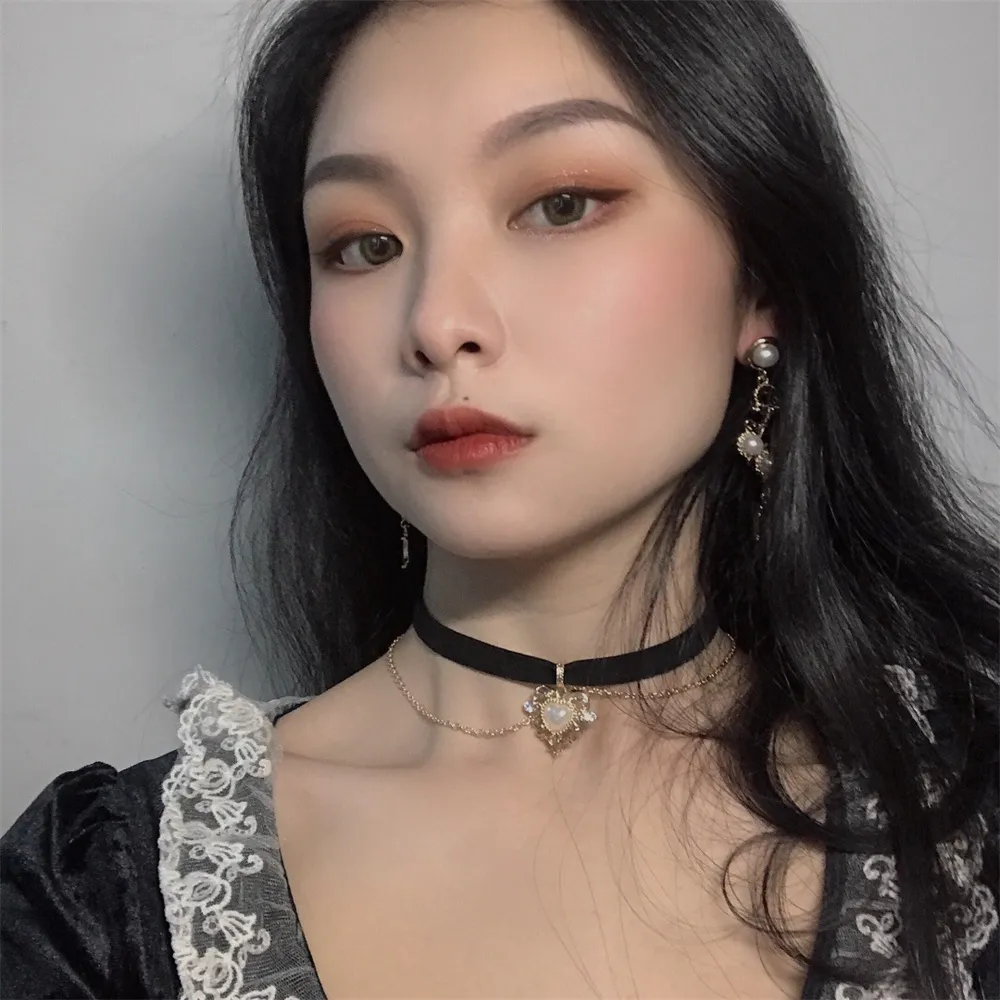 Vintage Velvet Chain Choker Ne - Pearl Choker Necklace Vintage recension och pris