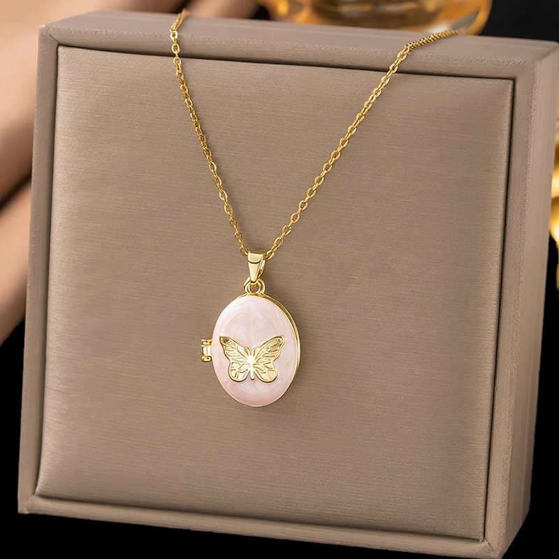 ANENJERY 316L Stainless Steel  - Heart Locket Necklace Photo recension och pris
