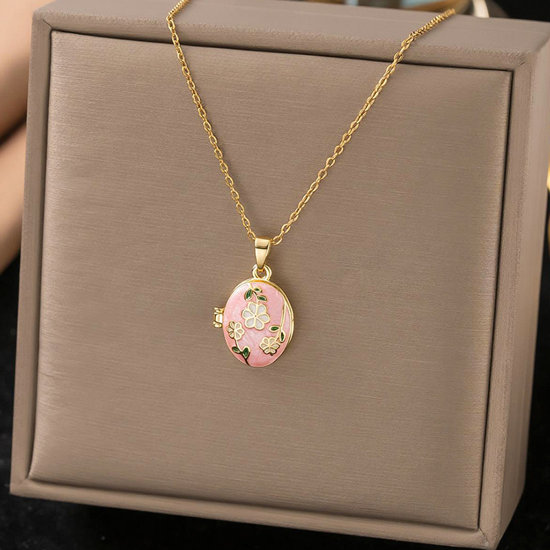 ANENJERY 316L Stainless Steel  - Heart Locket Necklace Photo recension och pris