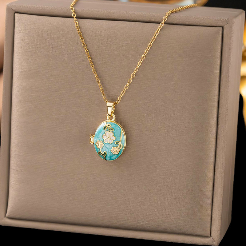 ANENJERY 316L Stainless Steel  - Heart Locket Necklace Photo recension och pris