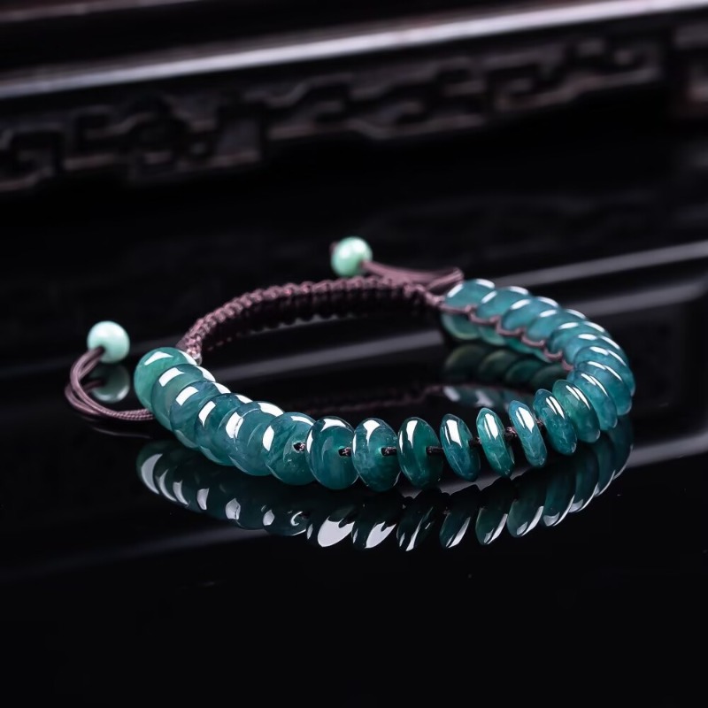 Natural Real Emerald Blue Wate - Bracelets recension och pris