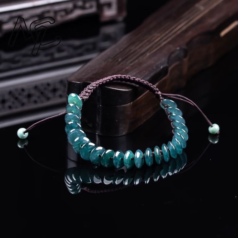 Natural Real Emerald Blue Wate - Bracelets recension och pris