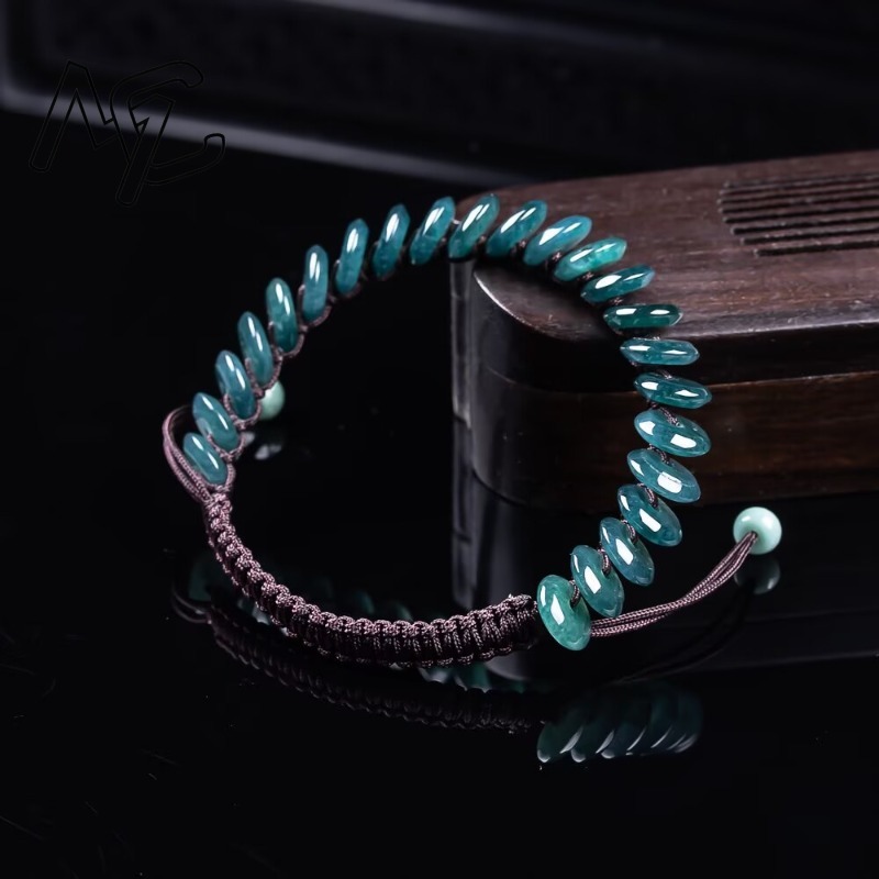Natural Real Emerald Blue Wate - Bracelets recension och pris