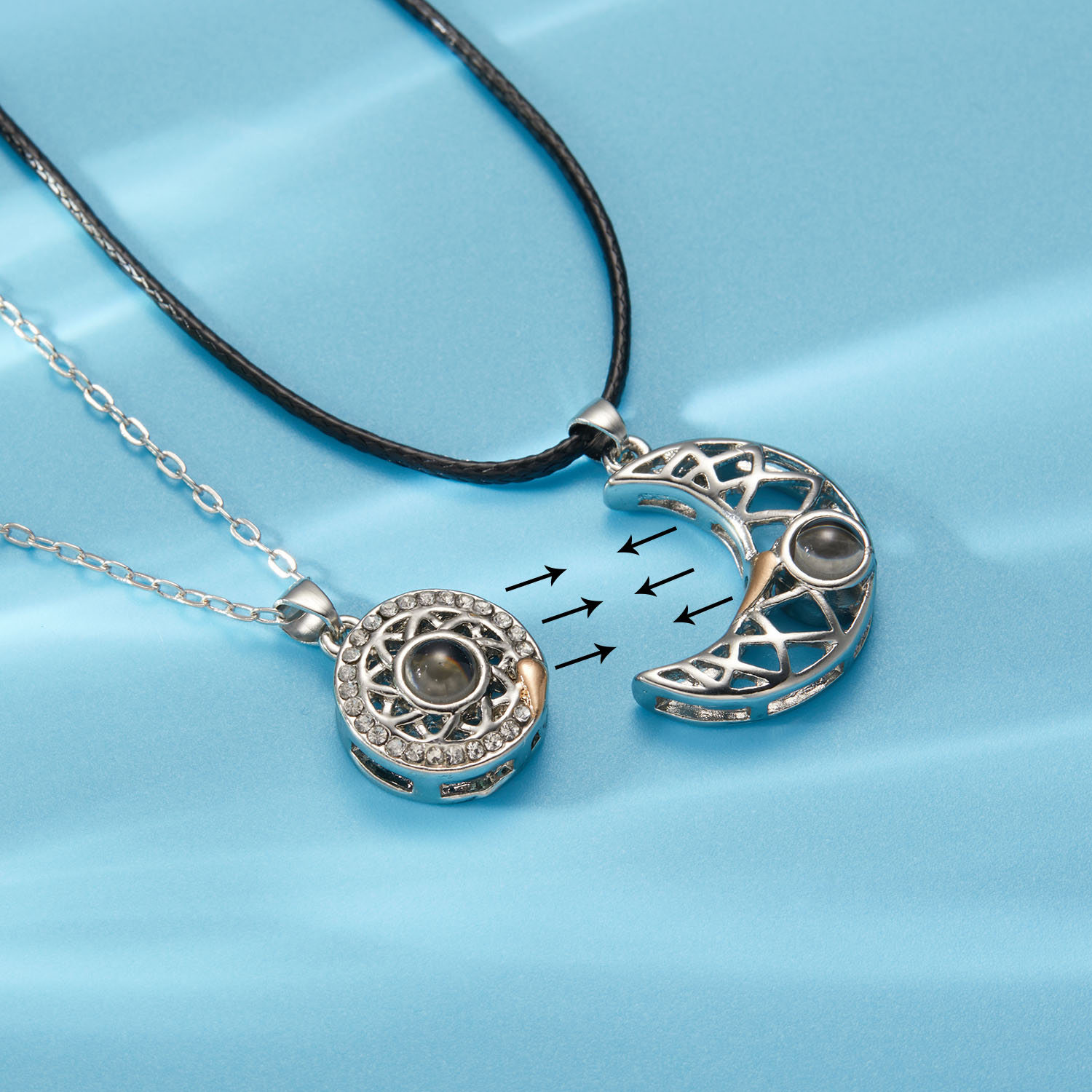 Romantic Magnetic Sun Moon Cou - Magnetic Couple Matching Necklaces recension och pris