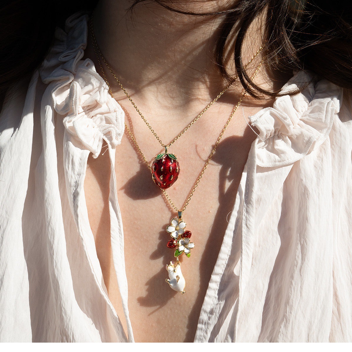 New Fruit Easter Egg Necklace  - Heart Locket Necklace Photo recension och pris