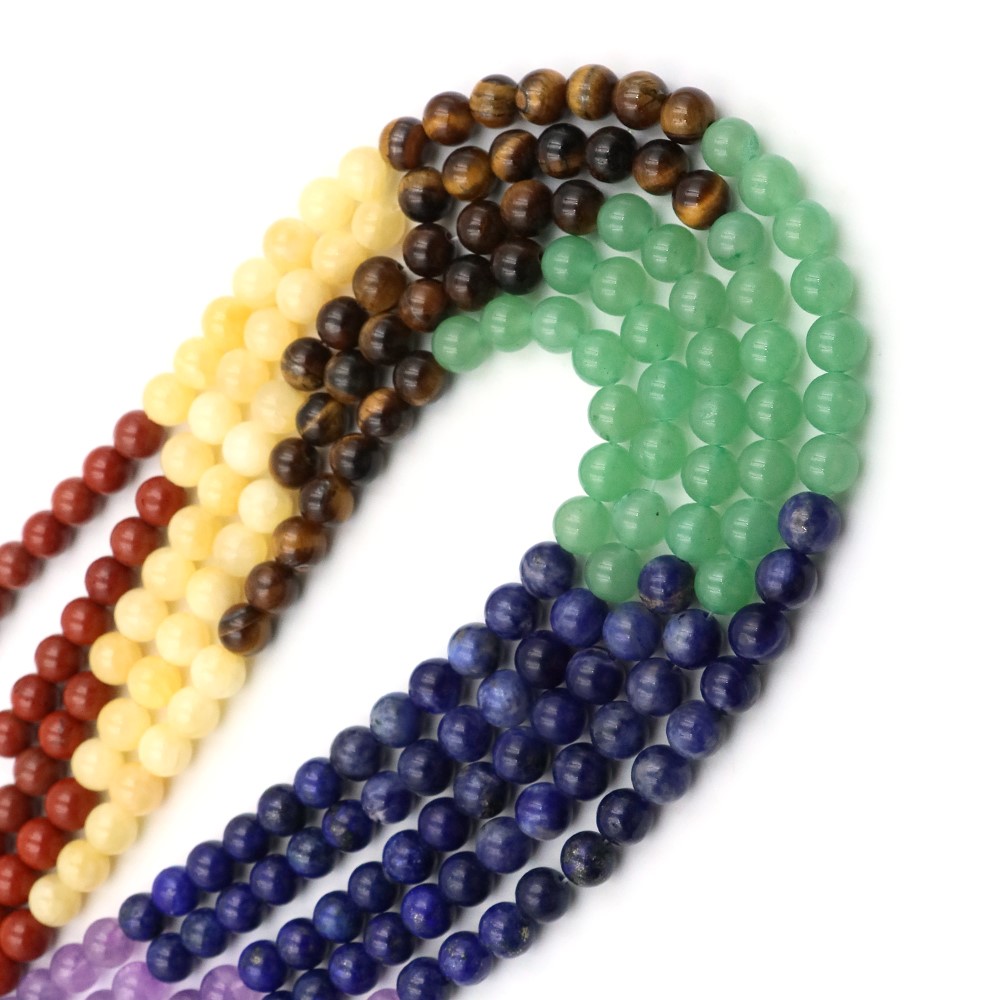 Natural 7 Chakra Crystal Beads - Crystal Pendant Necklace Natural Stone recension och pris
