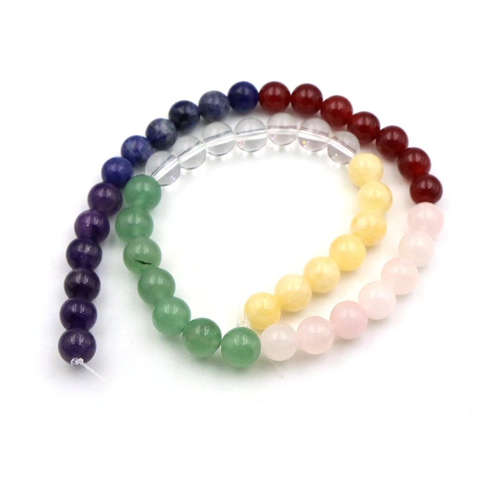 Natural 7 Chakra Crystal Beads - Crystal Pendant Necklace Natural Stone recension och pris