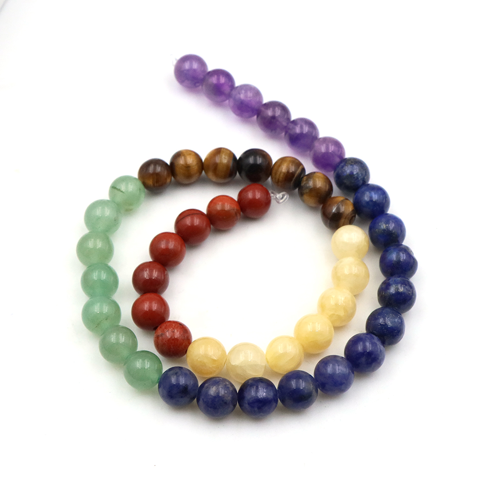 Natural 7 Chakra Crystal Beads - Crystal Pendant Necklace Natural Stone recension och pris