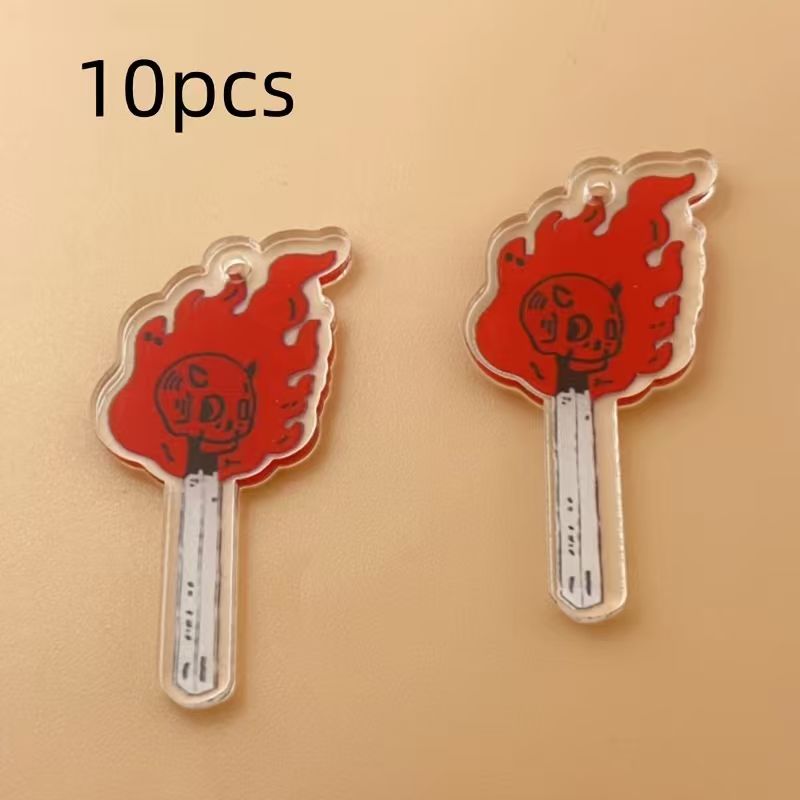 10pcs acrylic skull pendant, D - Earrings recension och pris