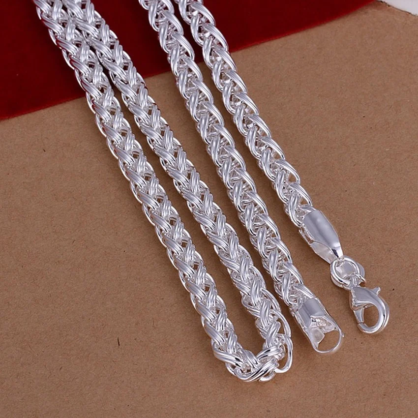 50cm 925 Sterling Silver 6MM N - 925 Sterling Silver Chain Necklace Men recension och pris