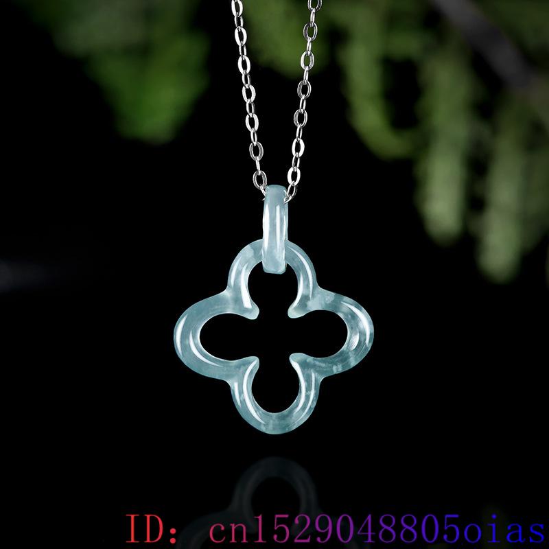 Blue Myanmar Jadeite Four Leaf - Necklaces recension och pris