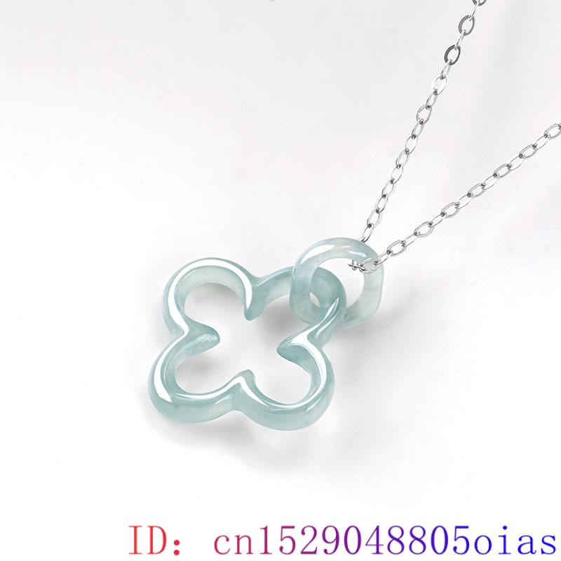 Blue Myanmar Jadeite Four Leaf - Necklaces recension och pris