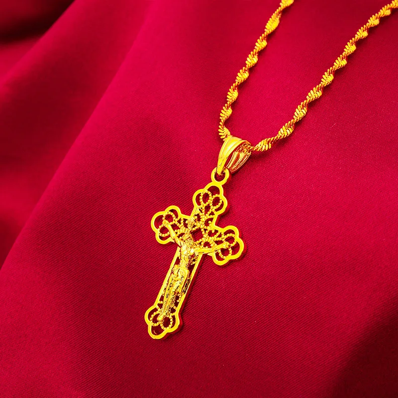 Briex Jewelry Ins Vintage Gold - Cross Pendant Necklace Gold recension och pris