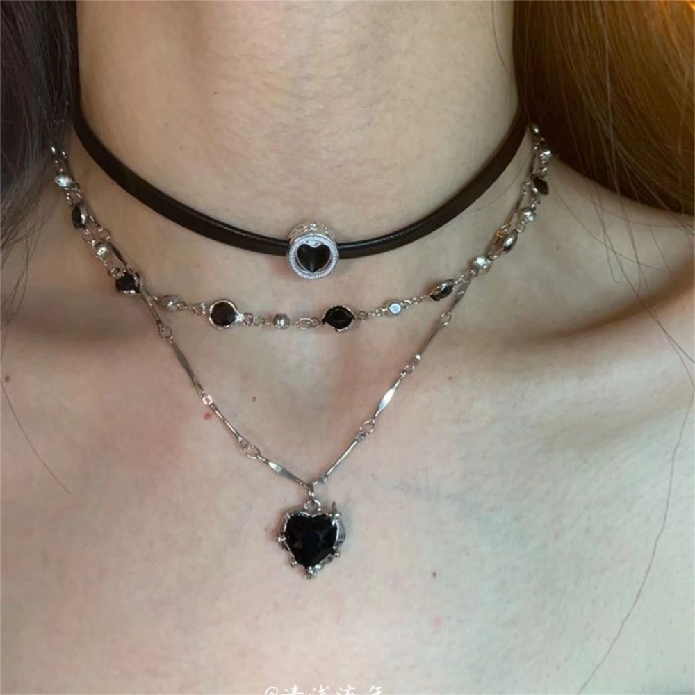 Y2K Gothic Love Heart Pendant  - Layered Pendant Necklace Aesthetic recension och pris