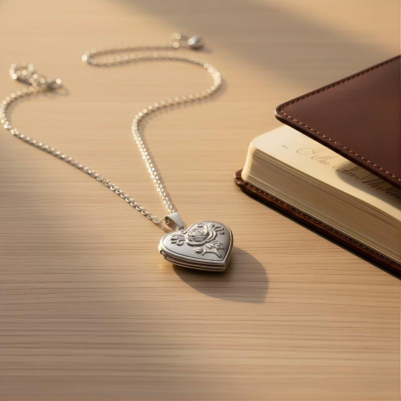 Gothic Vintage Heart Necklace  - Heart Locket Necklace Photo recension och pris