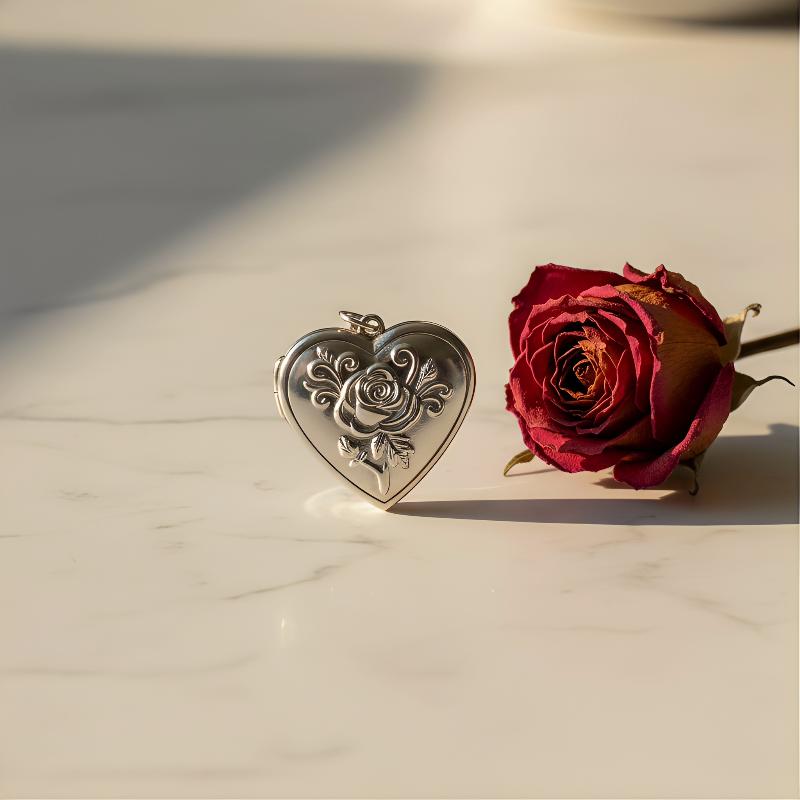 Gothic Vintage Heart Necklace  - Heart Locket Necklace Photo recension och pris