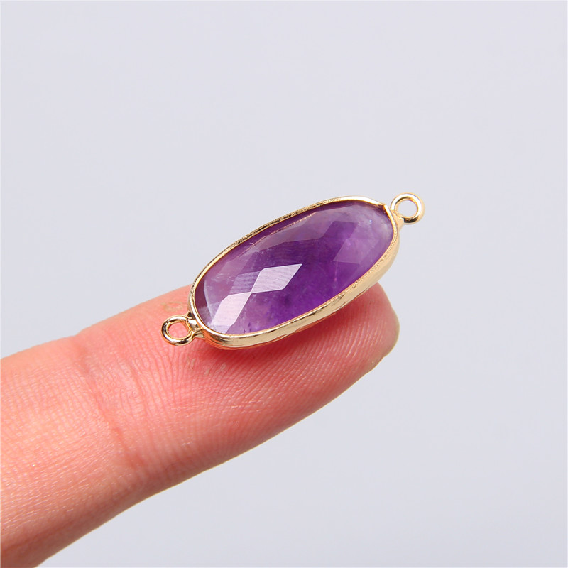 2pcs 10X26mm Natural Double Lo - Crystal Pendant Necklace Natural Stone recension och pris