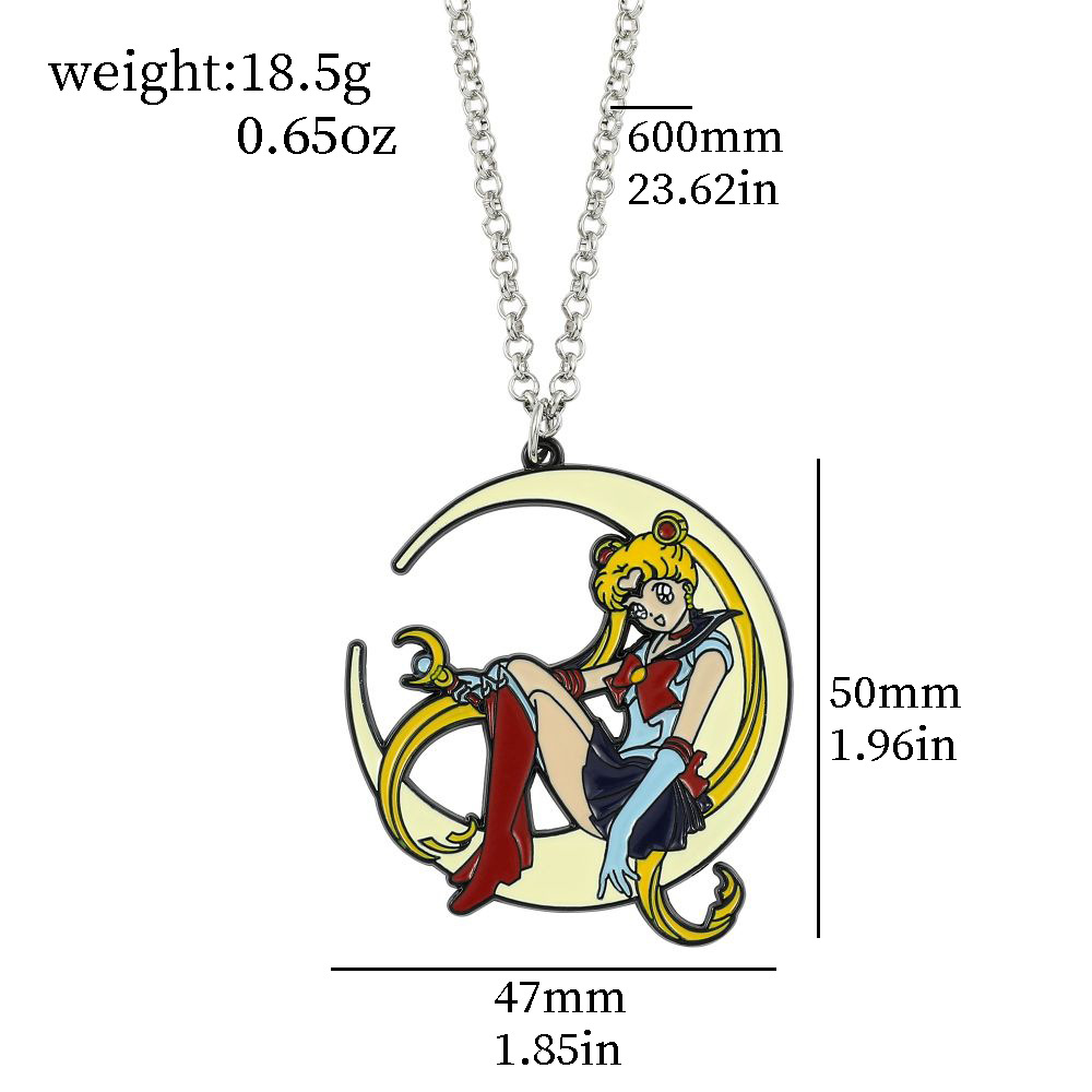 Sweet Anime Metal Enamel Neckl - Anime Pendant Necklace recension och pris