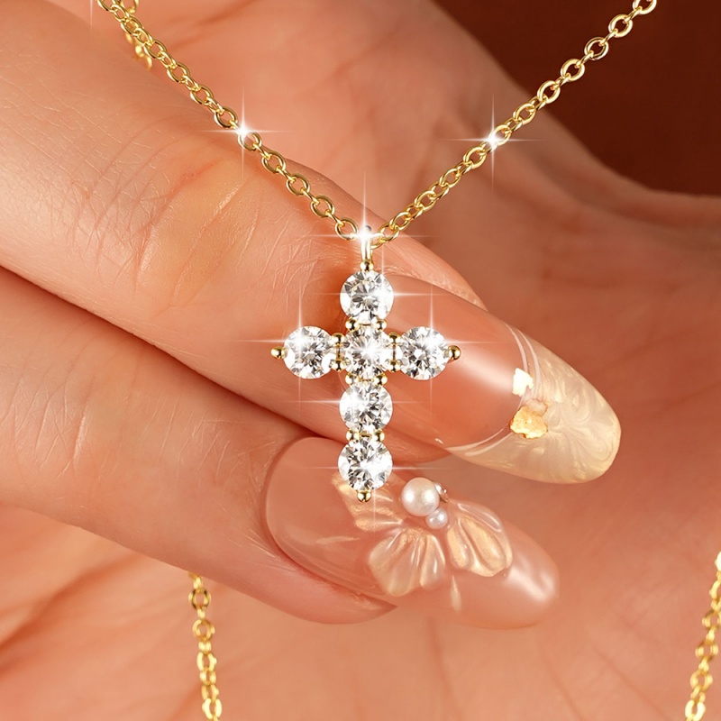 Anziw Classic 14K Gold Filled  - Cross Pendant Necklace Gold recension och pris