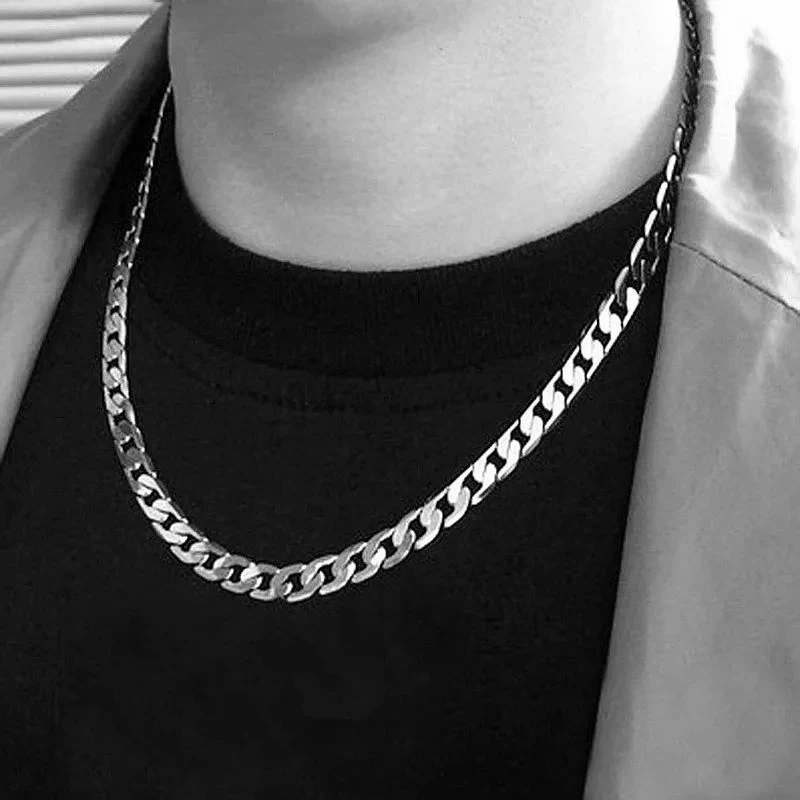925 Sterling Silver Necklace F - Cuban Link Chain 12Mm recension och pris