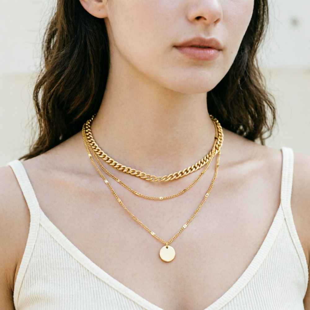 Aesthetic Fashion Retro Vintag - Layered Pendant Necklace Aesthetic recension och pris