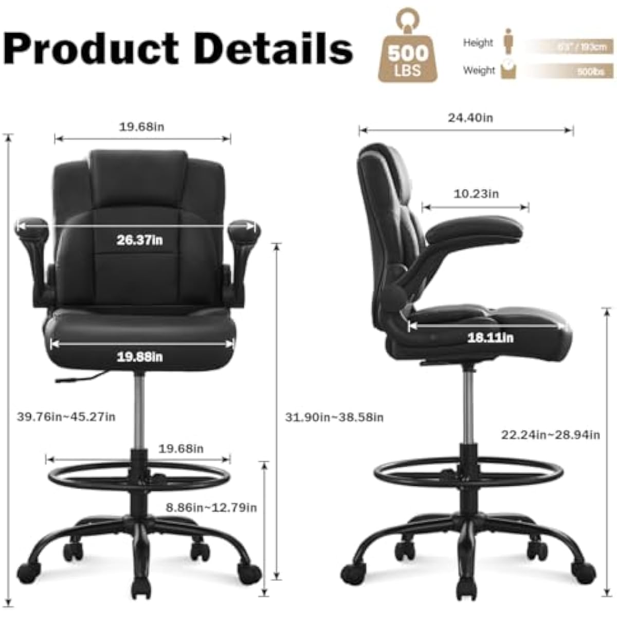Ergonomic Tall Stool for Stand - Rings recension och pris