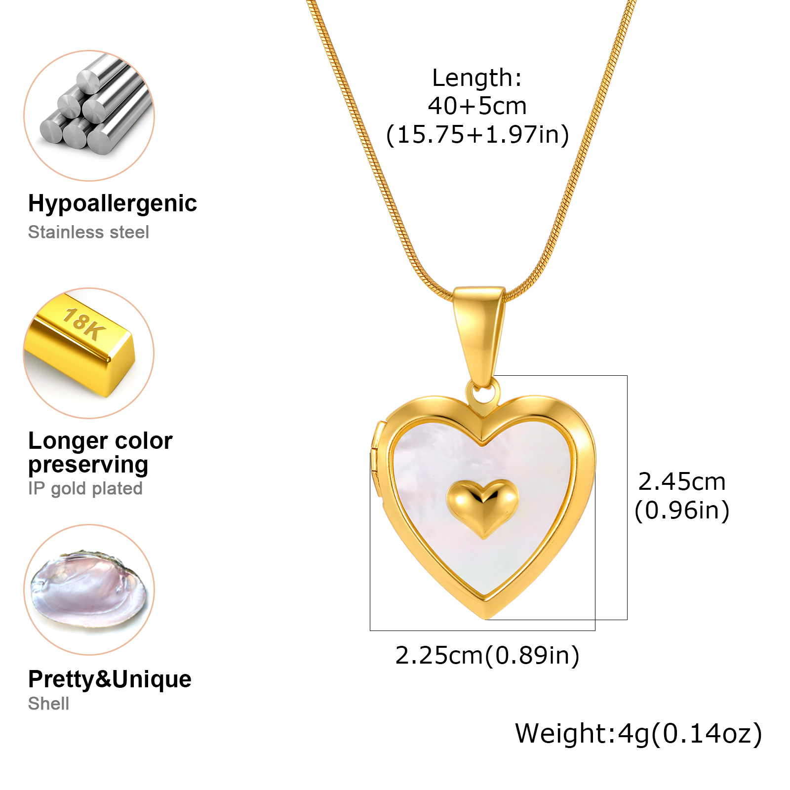 Custom Photo Heart Locket Neck - Heart Locket Necklace Photo recension och pris