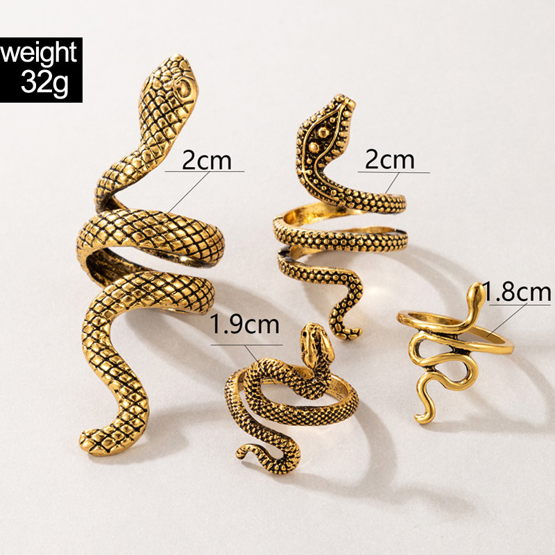 Punk Snake Shaped Knuckle Ring - Vintage Punk Knuckle Rings Set recension och pris