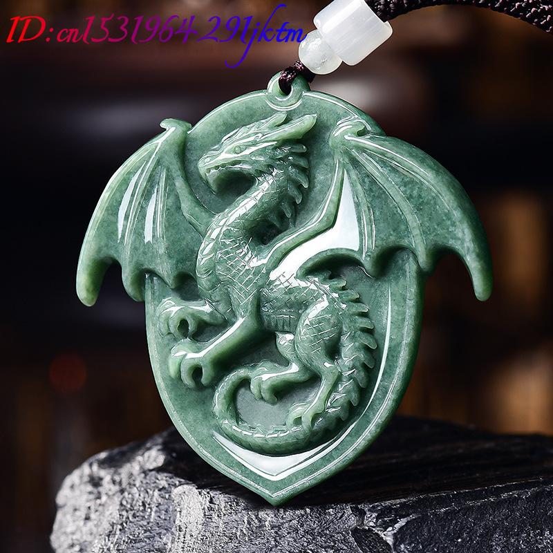 Natural Burmese Jadeite Dragon - Necklaces recension och pris