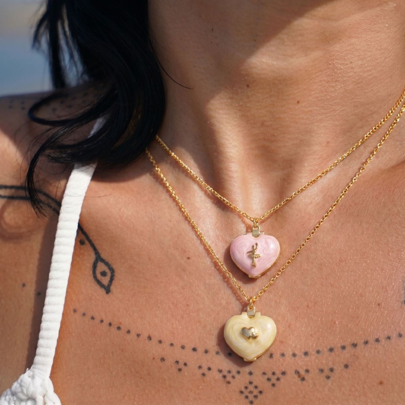 Vintage Heart Shape Photo Lock - Heart Locket Necklace Photo recension och pris