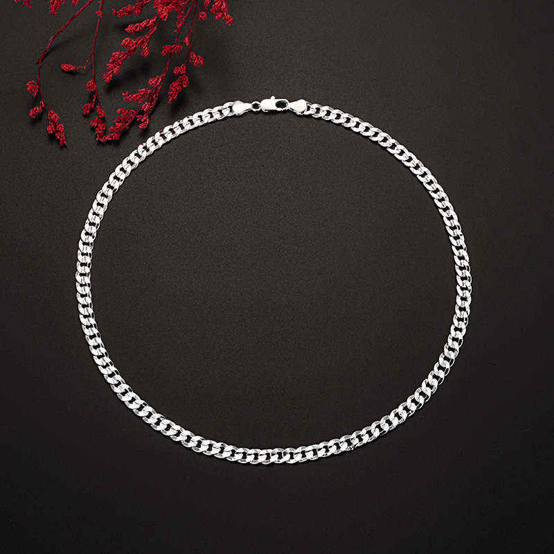 Hot 925 sterling Silver charm  - Cuban Link Chain 12Mm recension och pris