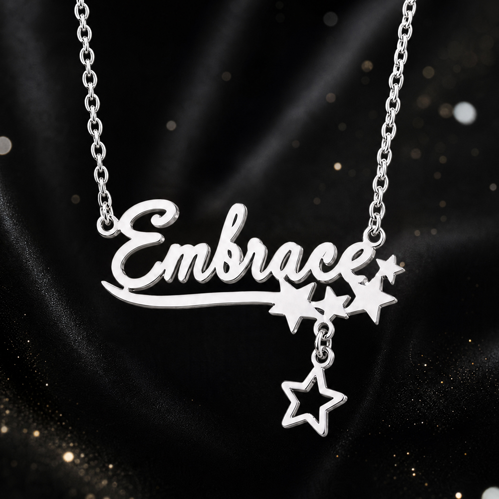 Custom Butterfly Name Necklace - Custom Name Necklace Stainless Steel recension och pris