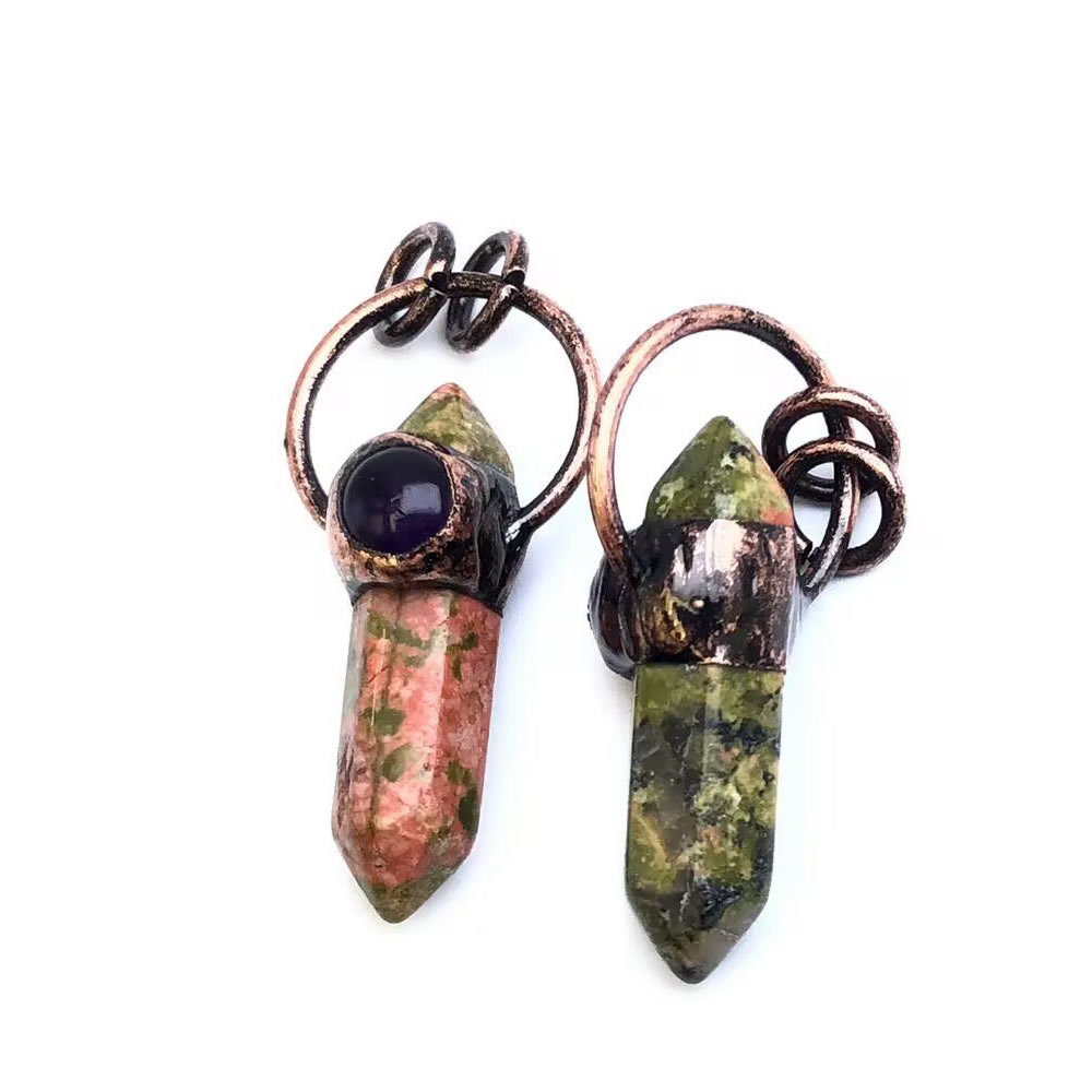 Natural Stone Crystal Quartz P - Crystal Pendant Necklace Natural Stone recension och pris